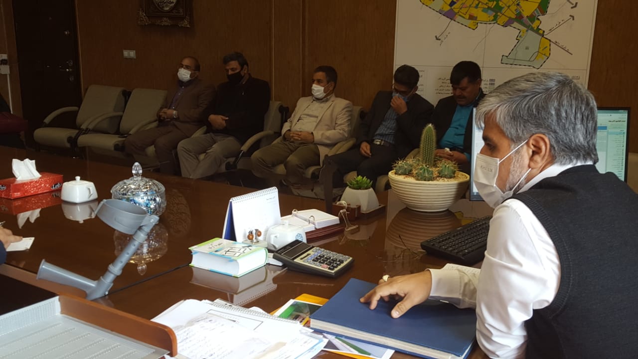 حضور جمعی از اعضای کانون همبستگی فرزندان شاهد در دفتر شهردار جهت عرض تبریک