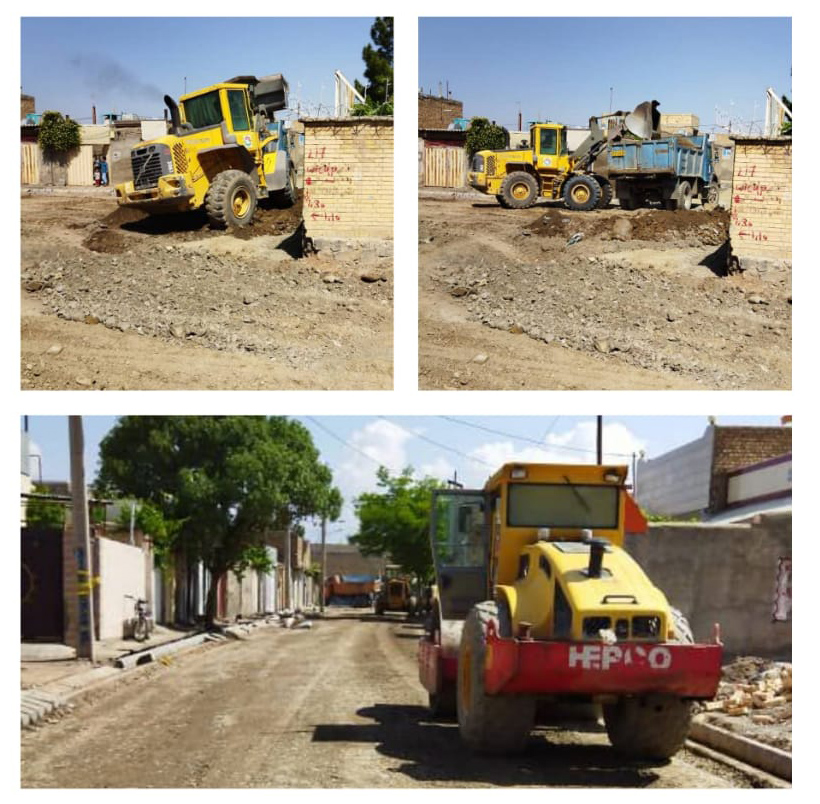 ادامه عملیات زیرسازی خیابان موحد ۴ در راستای رسیدگی به مناطق کم برخوردار