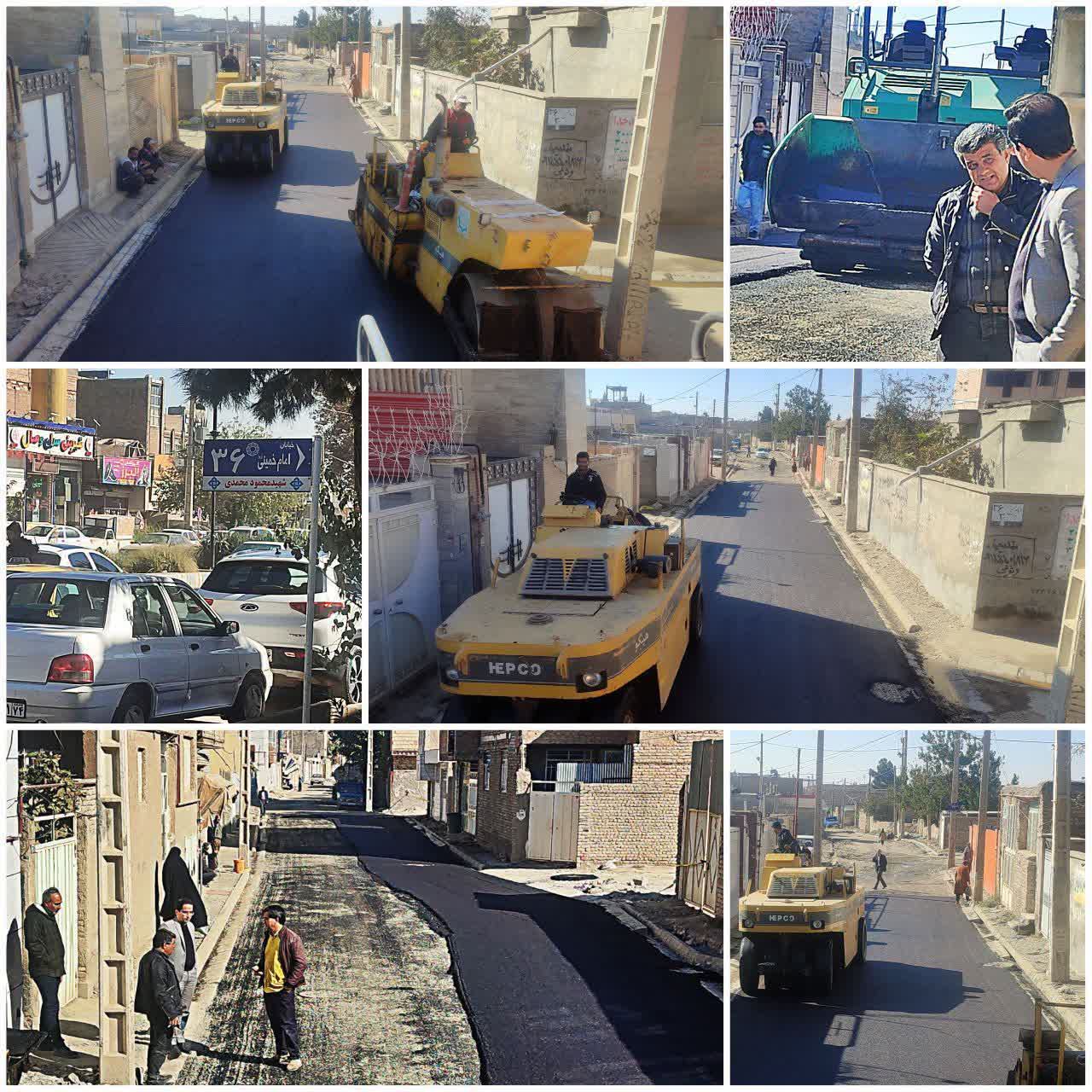 💠 پایان فاز نخست بهسازی معبر امام خمینی ۳۶ نیشابور