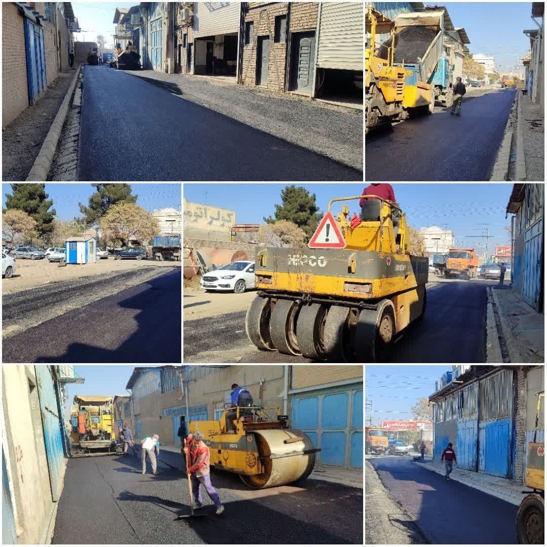 معبر رسالت شرقی ۱۸/۱ در محور جنوبی شهر نیشابور آسفالت شد