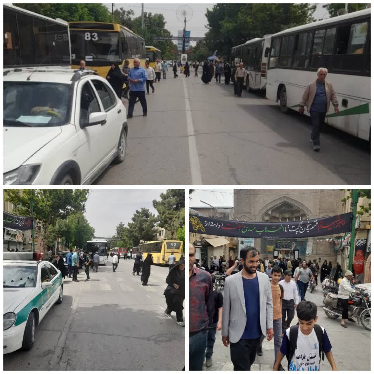 💠 خدمت‌رسانی ناوگان حمل‌ونقل عمومی نیشابور به نمازگزاران جمعه   ناوگان حمل‌ونقل عمومی شهرداری نیشابور روز جمعه ۱۸ اردیبهشت ۱۴۰۵ با به‌کارگیری ۱۵ دستگاه اتوبوس، به منظور تسهیل رفت‌وآمد نمازگزاران به محل برگزاری نماز جمعه، خدمات‌رسانی ویژه‌ای ارائه کرد.  به گزارش روابط عمومی سازمان مدیریت حمل‌ونقل بار و مسافر شهرداری نیشابور،