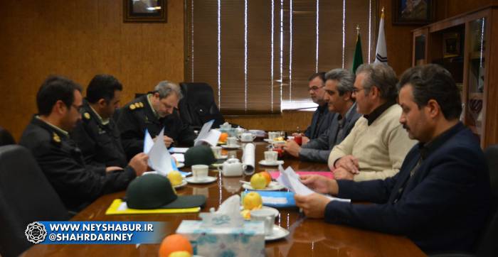 جلسه تعاملی شهرداری نیشابور و فرمانده نیروی انتظامی نیشابور جهت تعامل و همکاریهای بیشتر