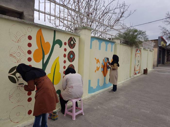 اجرای نقاشی دیواری در خیابان ۱۷ شهریور ۲۸ 