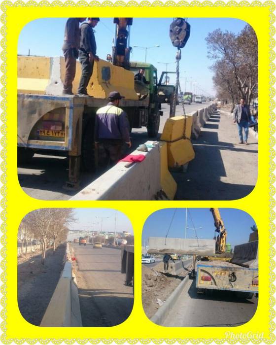 اجرای طرح ایمن سازی بلوار کمربندی ۷۶ متری