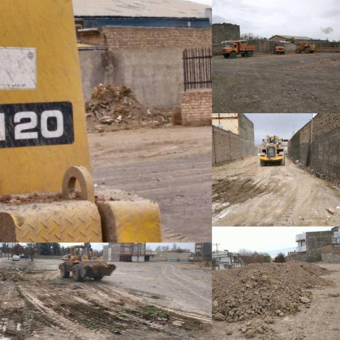 برداشت خاک و نخاله خیابان نصر شمالی