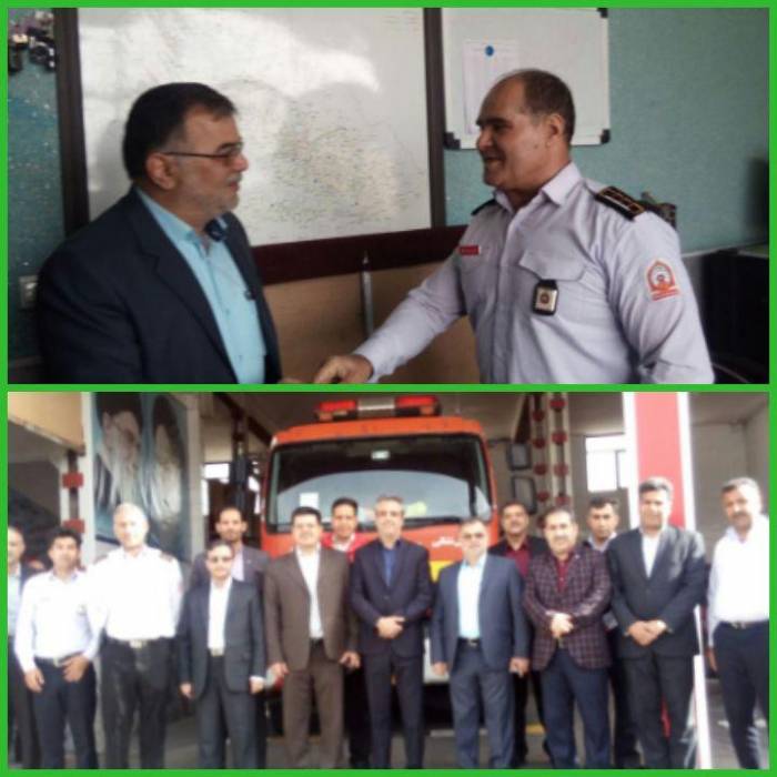 حضور شهردار و مدیران شهرداری در سازمان آتش نشانی و خدمات ایمنی