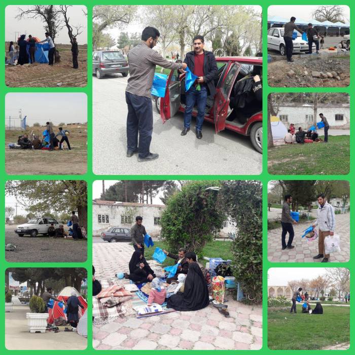 توزیع پلاستیک زباله بین شهروندان همزمان با روز طبیعت ۱۳فروردین 