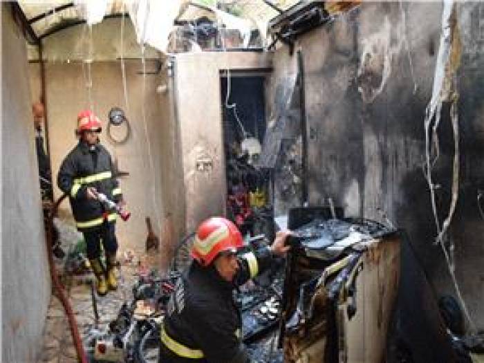 آتش سوزي منزل مسکوني در نیشابور