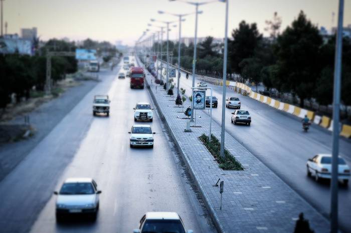 اجرای عملیات بهسازی و نورپردازی آیلند میانی بولوار کمربندی نیشابور